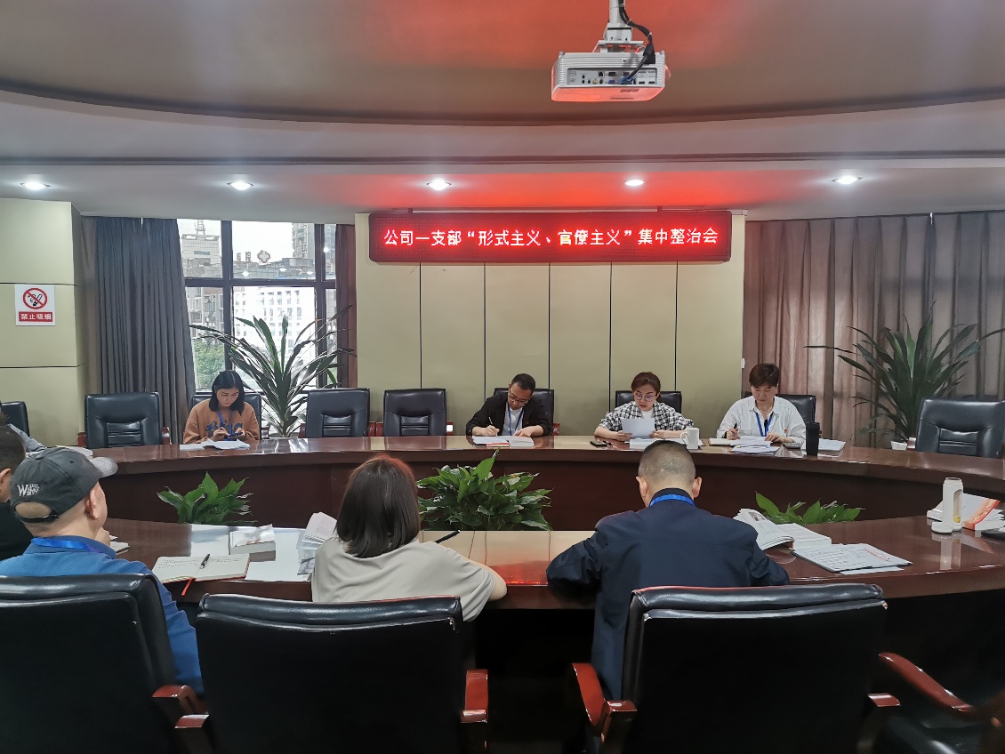 公司一支部召開 “形式主義、官僚主義”集中整治會